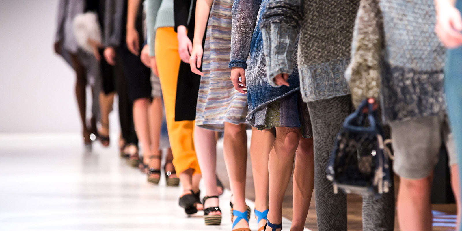 Rehearsal of catwalk behind the ramp